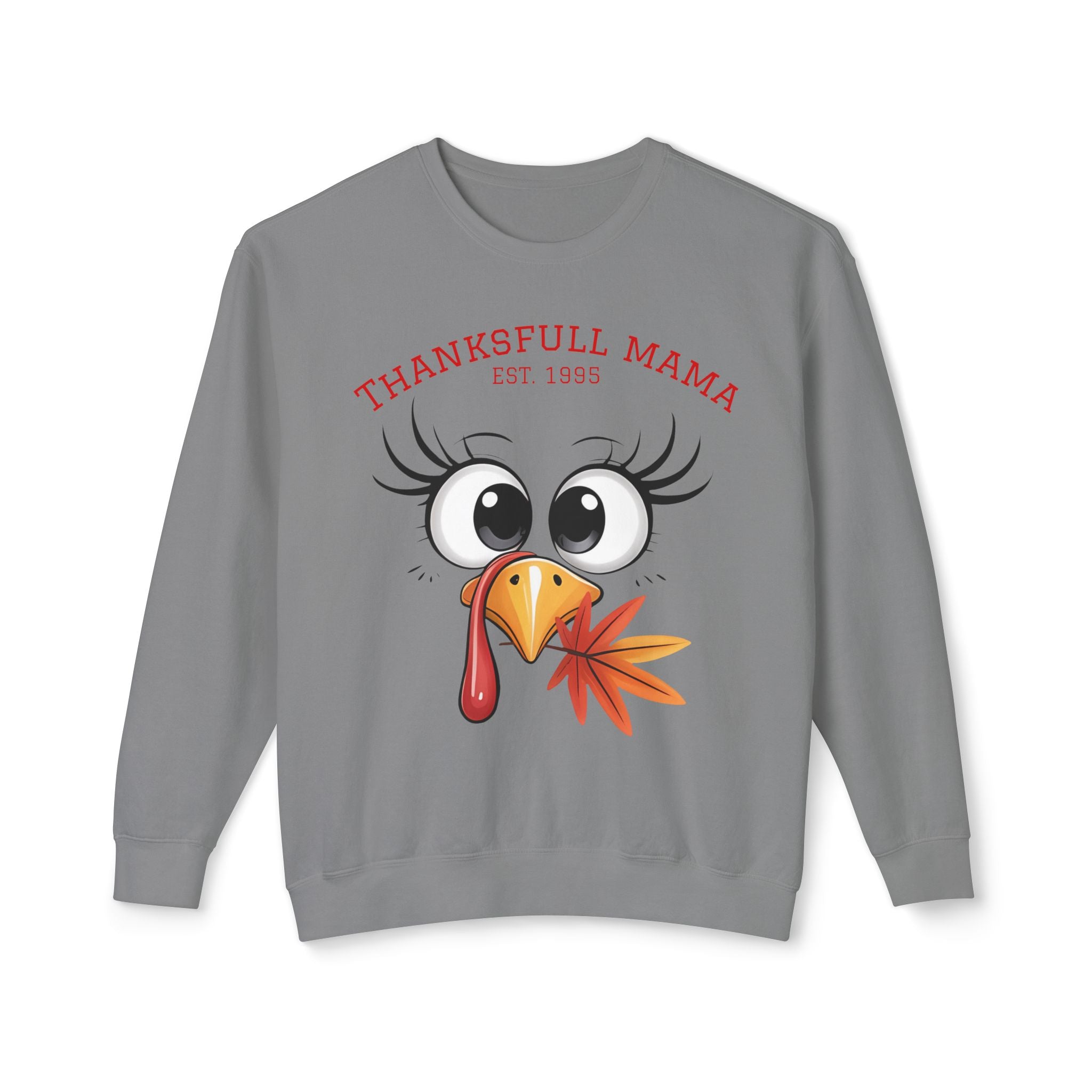 Thanksgiving Mama Sweatshirt  Cute Turkey Face "Thanksgfull Mama" Fall Pullover Fall T-Shirts and Sweatshirts Collection