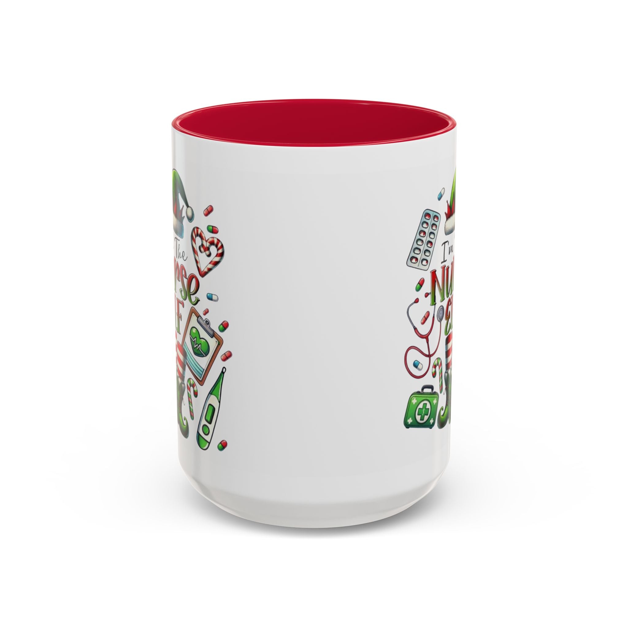 Nurse Elf Coffee Mug — Christmas Medical Holiday Gift (11oz & 15oz) Medical Christmas Mug