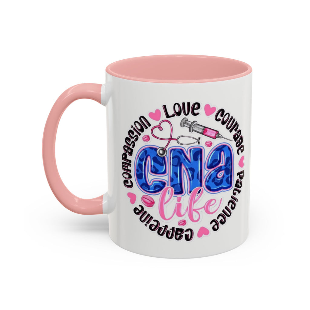 CNA Life Coffee Mug — Compassion, Courage & Patience Accent Mug (11/15oz) Medical Christmas Mug