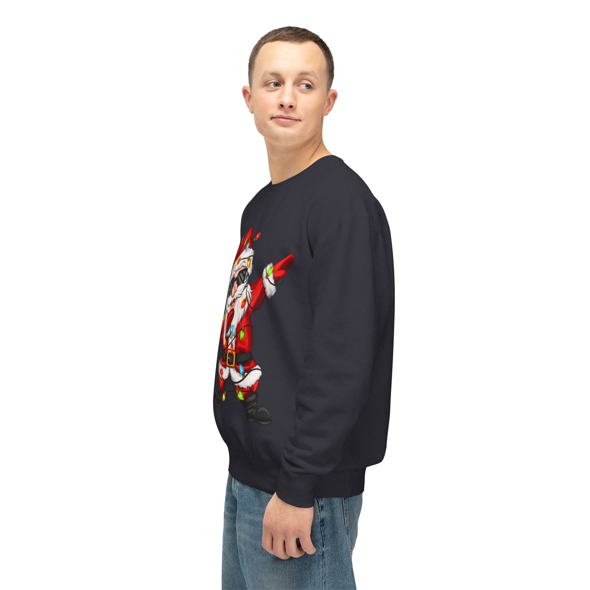 Funny Christmas tee Dabbing Santa Crewneck Sweatshirt  Funny Christmas Holiday Pullover