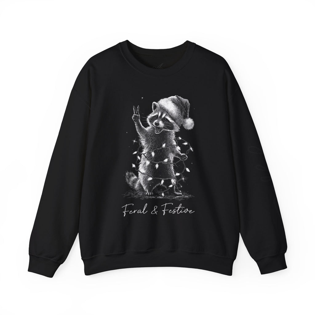 Holiday Raccoon Crewneck Sweatshirt Christmas Tshirts and sweaters,