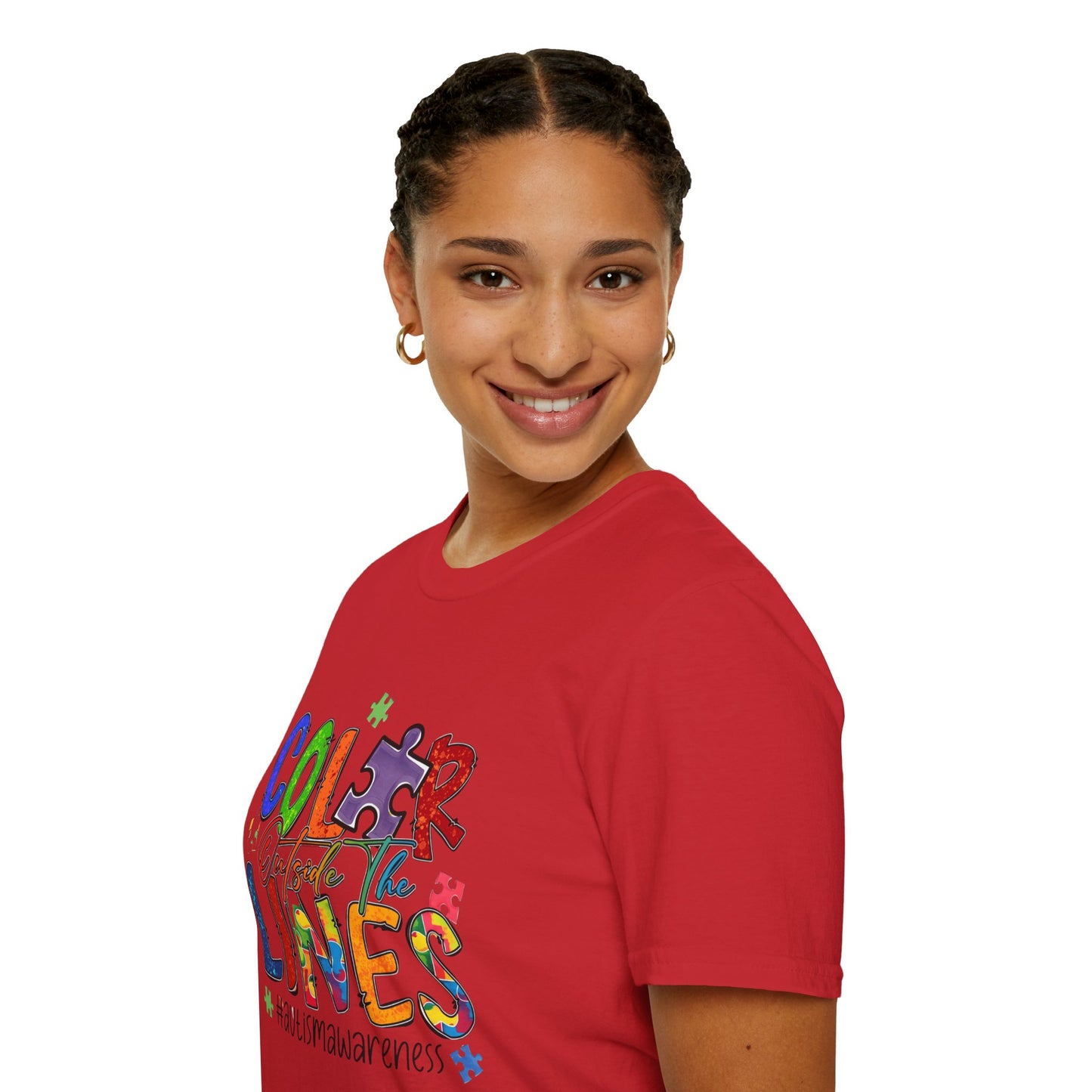 Color Outside the Lines Unisex T-Shirt for Autism Awareness