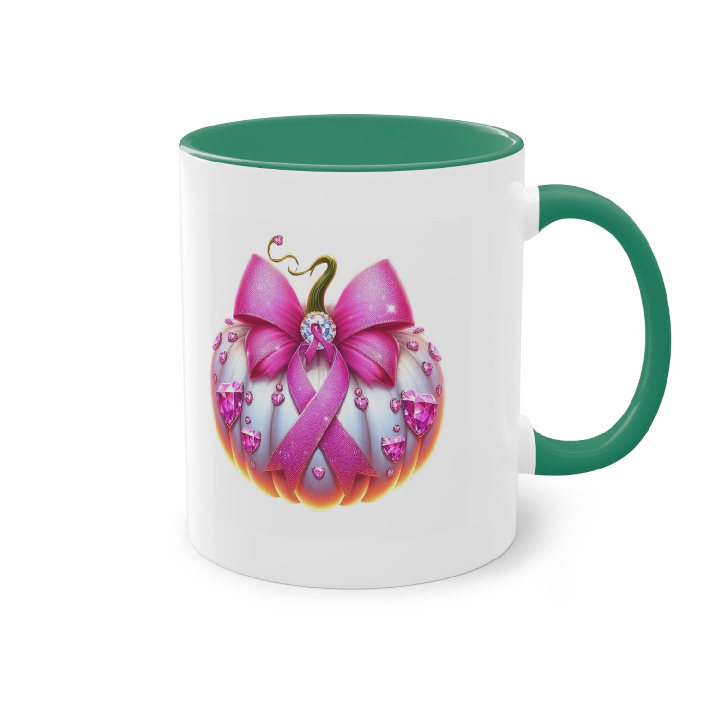 Vibrant Two-Tone Coffee Mug with Floral Design - Perfect Gift for Nature Lovers