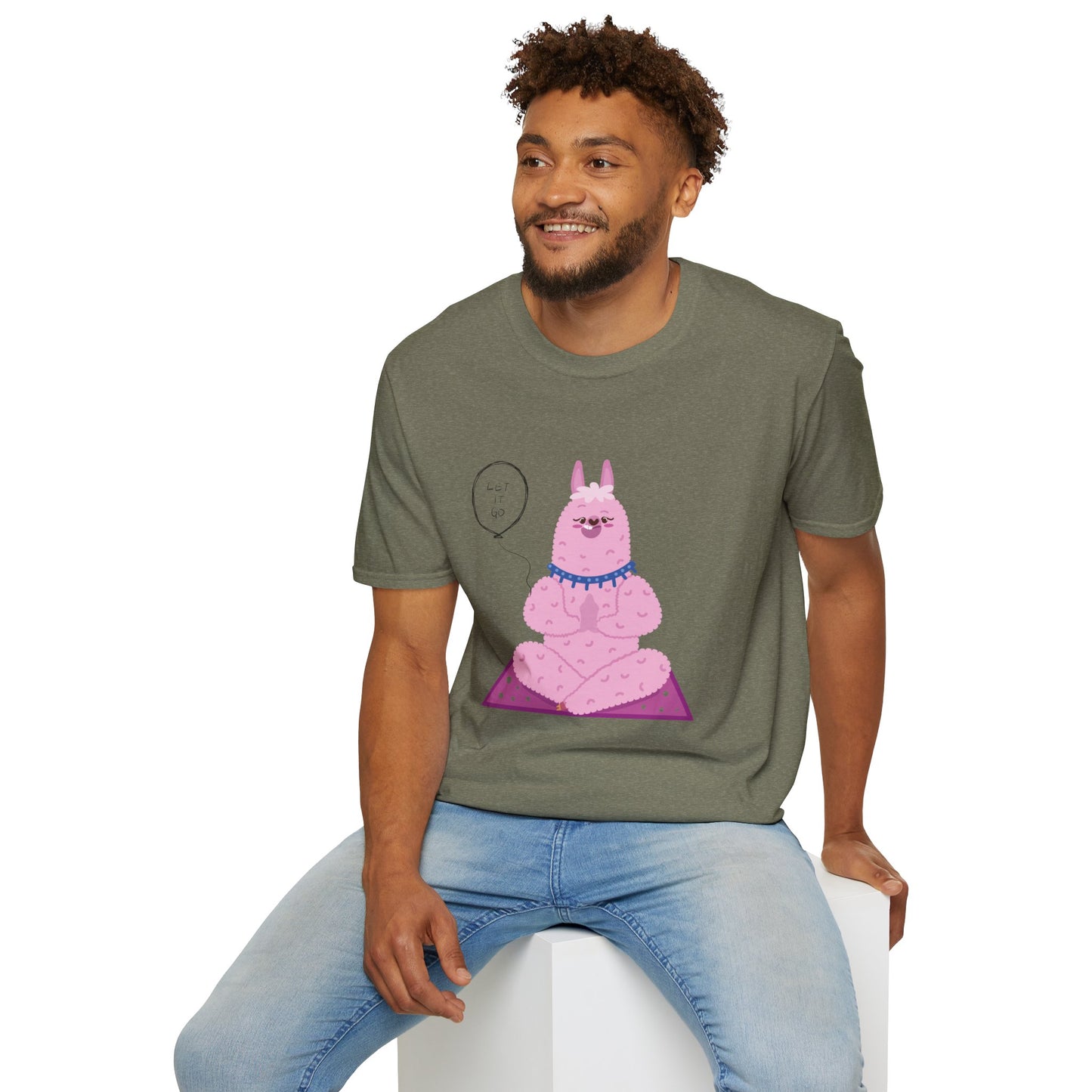 ✨ Let your outfit reflect your inner peace. Meditating Bunny T-Shirt, Softstyle Tee for Relaxation, Chill Vibes Apparel, Perfect Gift for Yoga Lovers, Cute Animal Graphic Tee