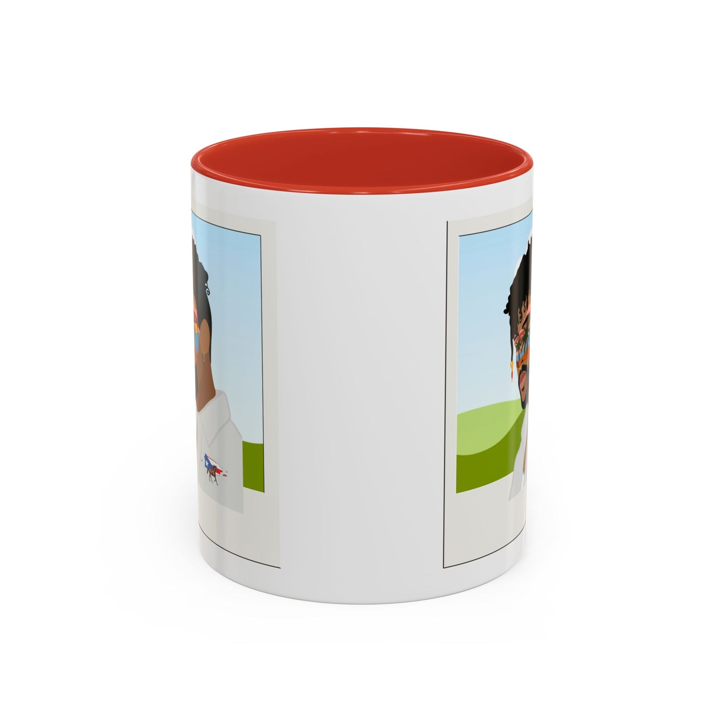 Por la manana Cafe Puerto Rican Mug Boricua Pride Mug Coffee Lover’s Essential, Stylish Mug with Portrait Design