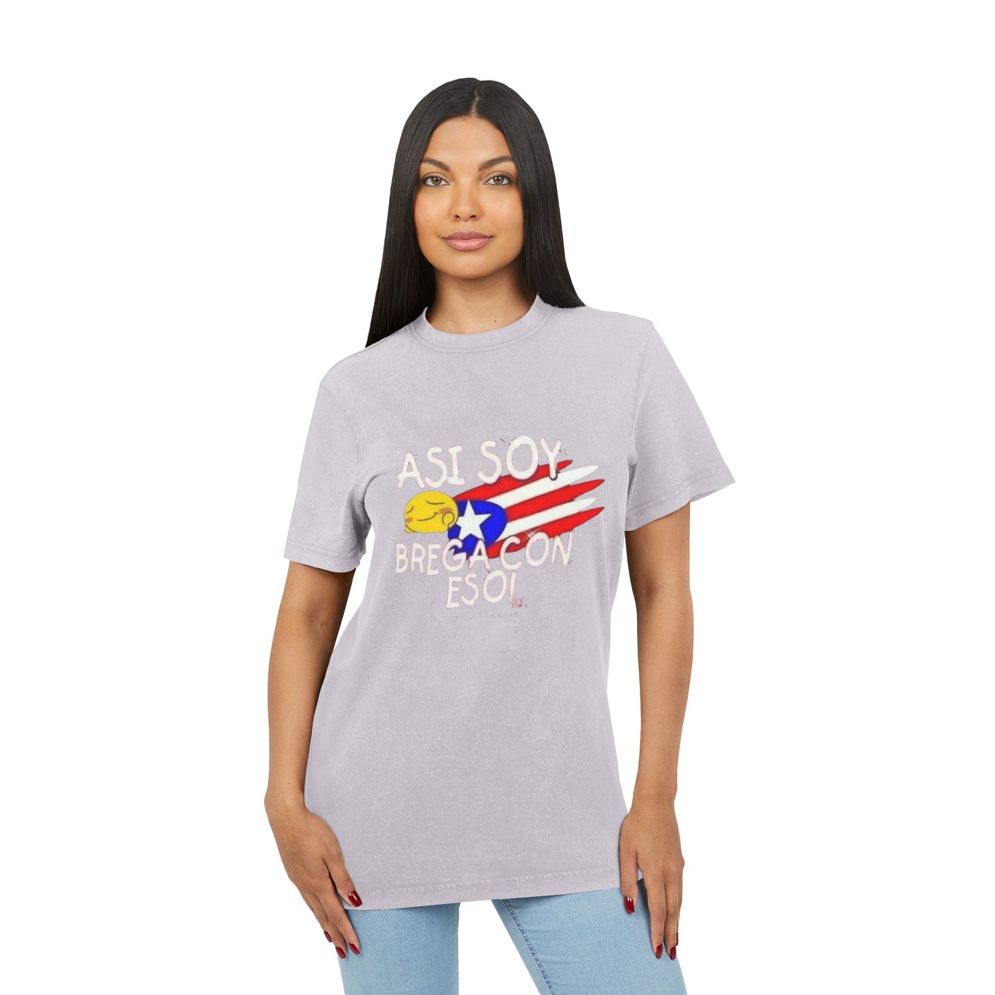 Proudly Puerto Rican Acid Washed Tee - Casual Wear, Gift for All Occasions, Summer Essential, Festival Vibes, Youthful Style