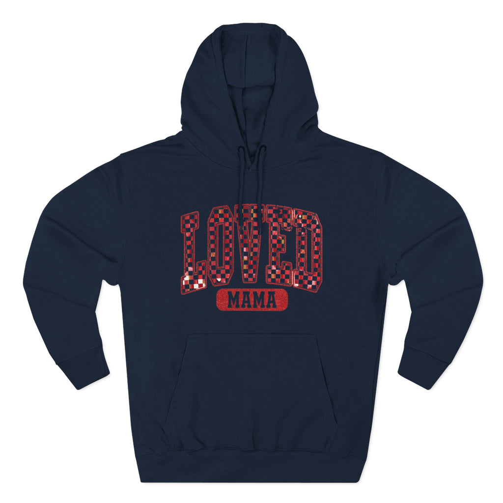 Hoodie  Loved Mama Checkerboard Graphic Hoodie