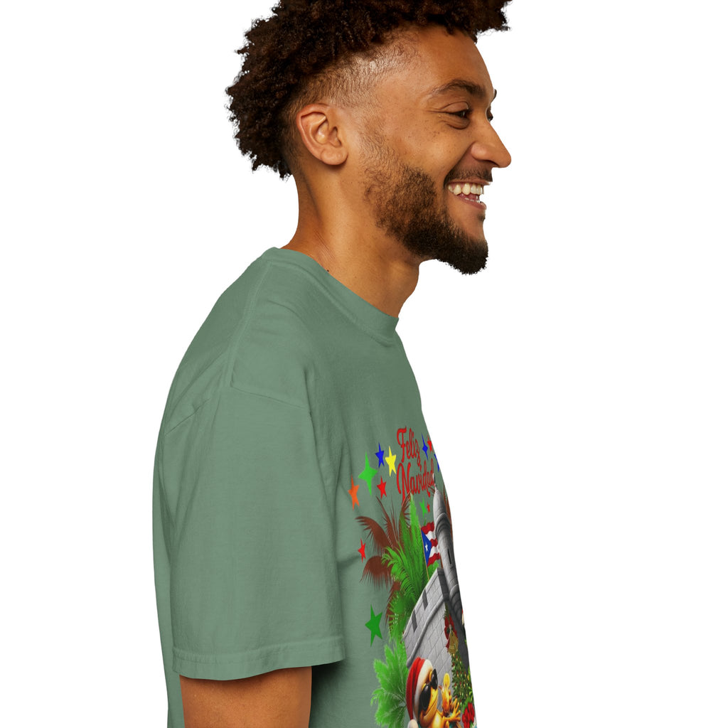 Feliz Navidad Puerto Rico T-Shirt  Castillo & Coquí Holiday Tee Puerto Rico Navidades