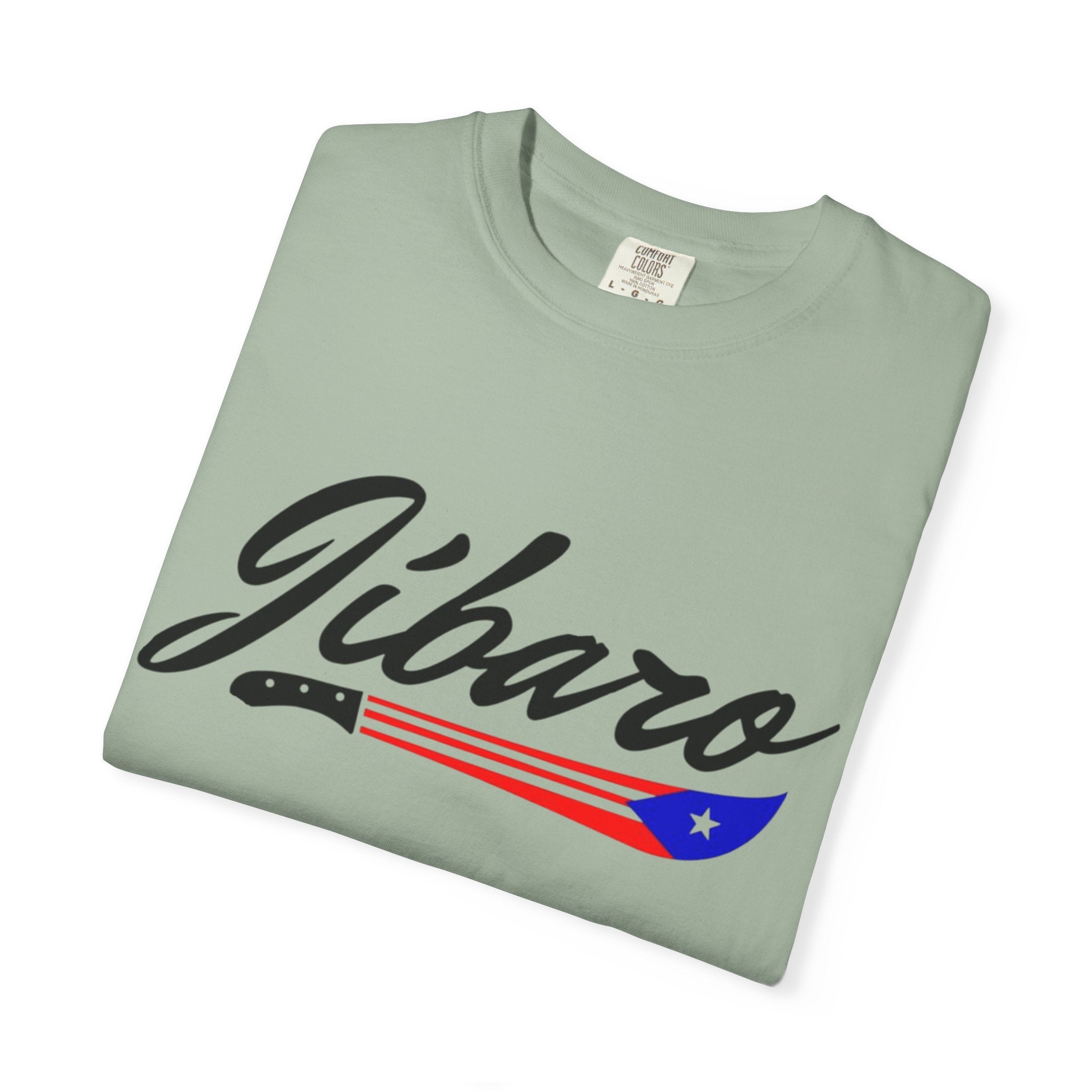 T-Shirt  "Jíbaro" Puerto Rican Heritage Tee (Back Machete  Sombrero de Paja Design) Puerto Rico’s Navidades