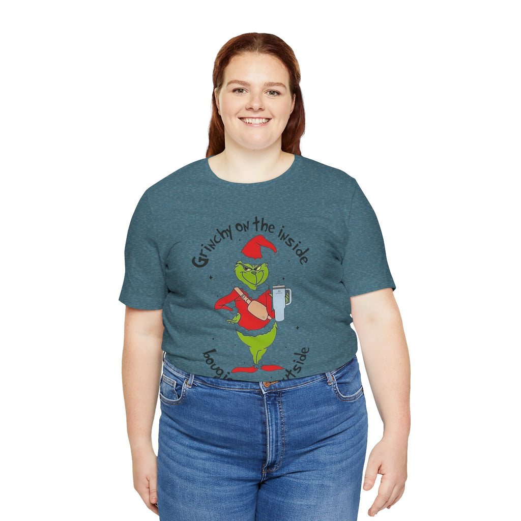 Grinch-Inspired Holiday Tee: 'Grinchy on the Inside, Boogie on the Outside'
