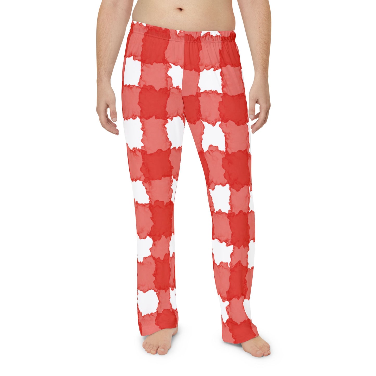 Men's Red Buffalo Check Pajama Pants — Cozy Plaid Loungewear Cute & Cozy Sleepwear – Valentine Nightwear