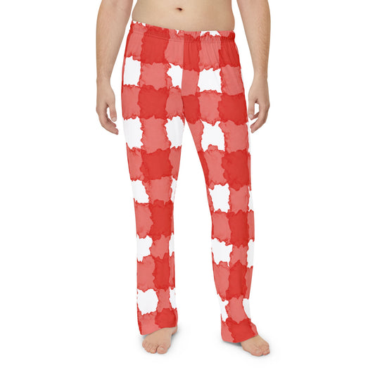 Men's Red Buffalo Check Pajama Pants — Cozy Plaid Loungewear Cute & Cozy Sleepwear – Valentine Nightwear