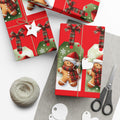 Christmas Gingerbread & Plaid Gift Wrap Paper – Holiday Present Wrapping Sheets