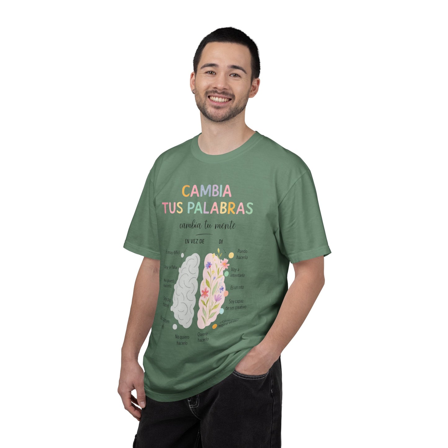 Cambia Tus Palabras Floral Positivity T-Shirt
