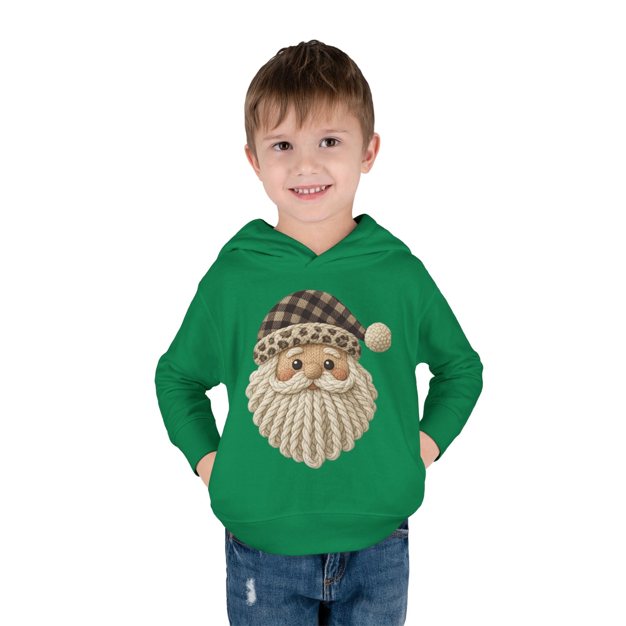 Toddler Hoodie  Cozy Plaid Santa Gnome Pullover