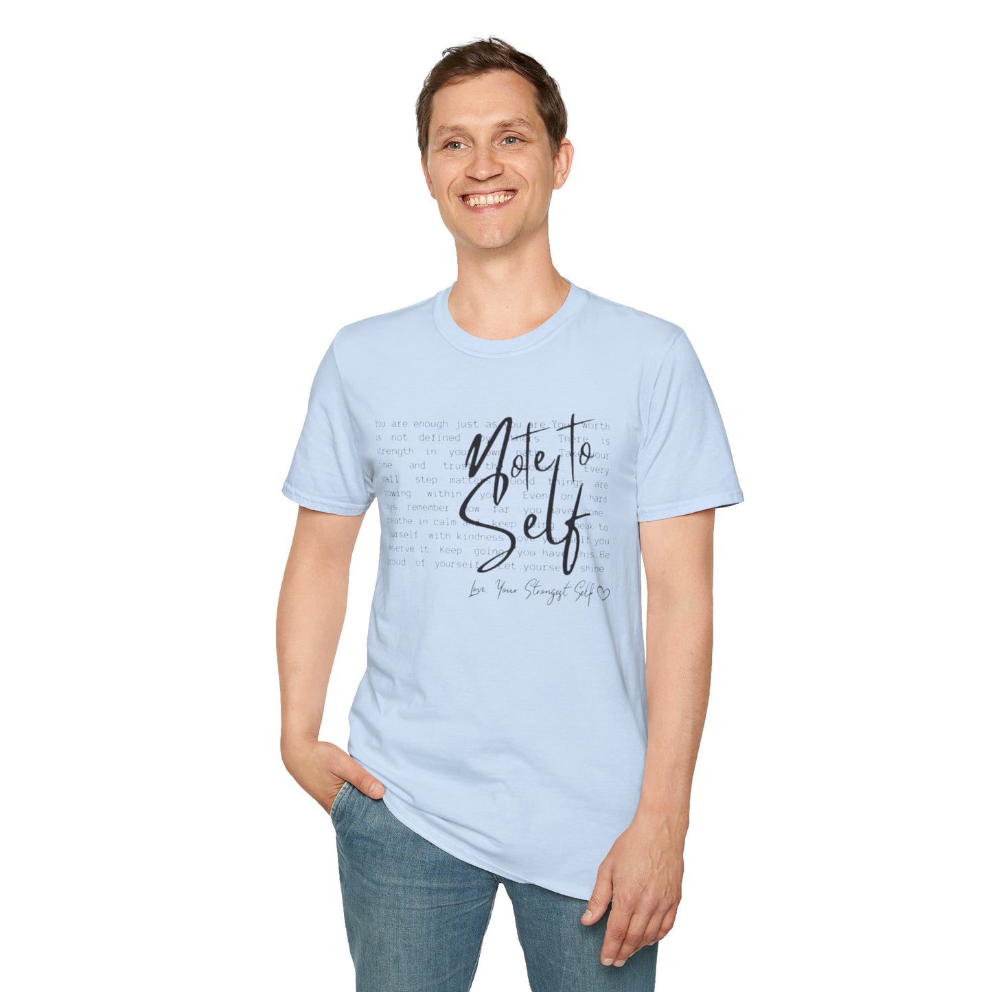 Note to Self T‑Shirt  Minimal Script Inspirational Tee