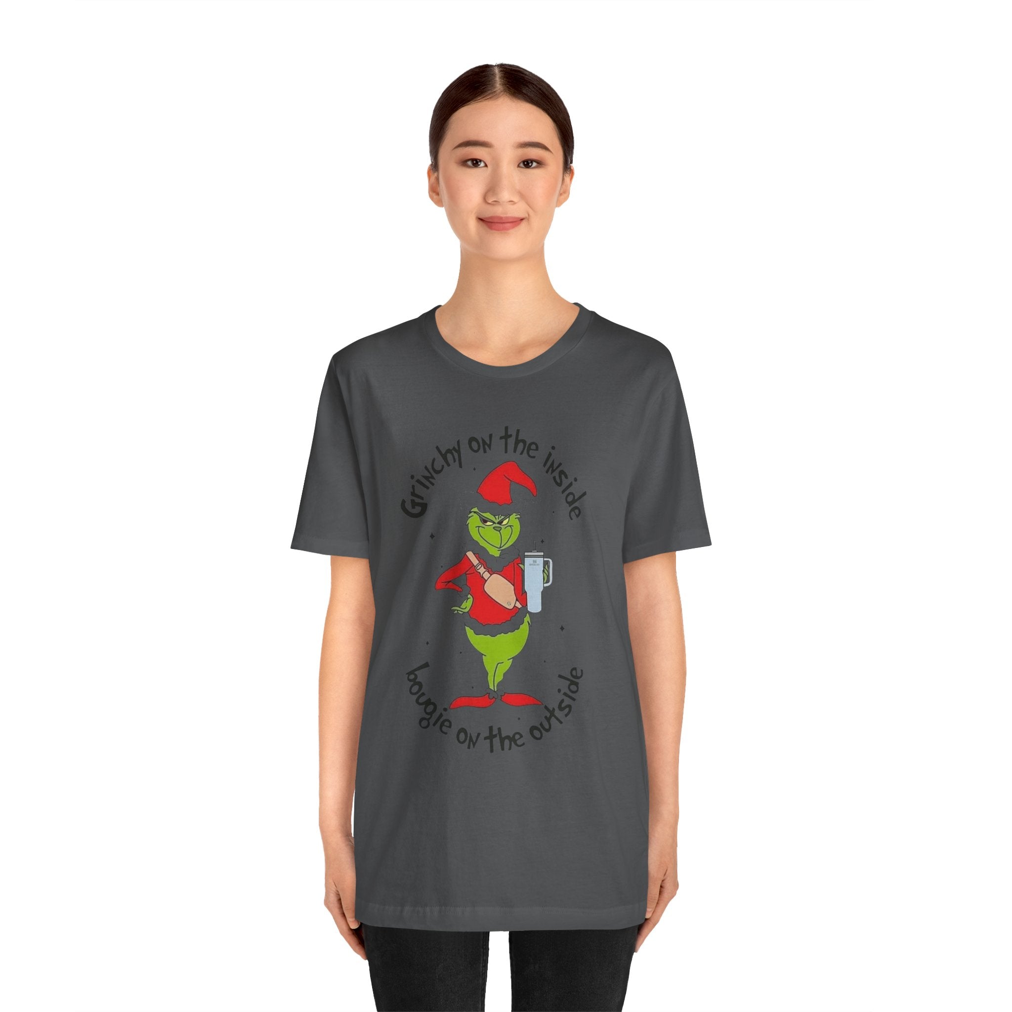 Grinch-Inspired Holiday Tee: 'Grinchy on the Inside, Boogie on the Outside'