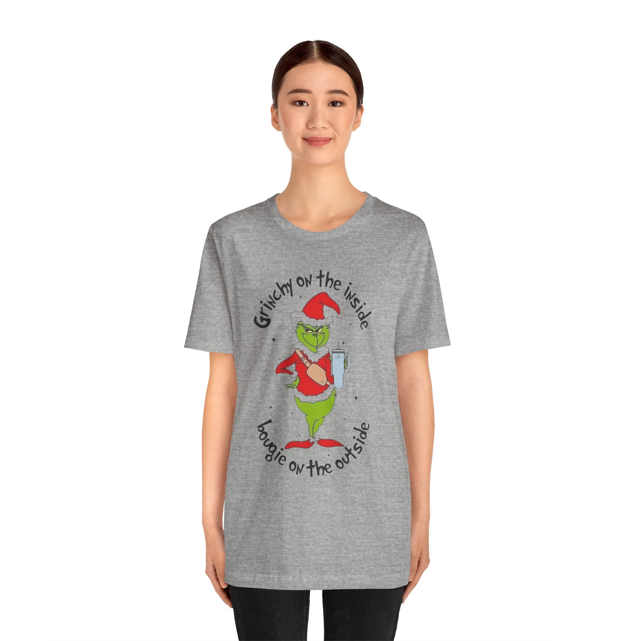 Grinch-Inspired Holiday Tee: 'Grinchy on the Inside, Boogie on the Outside'