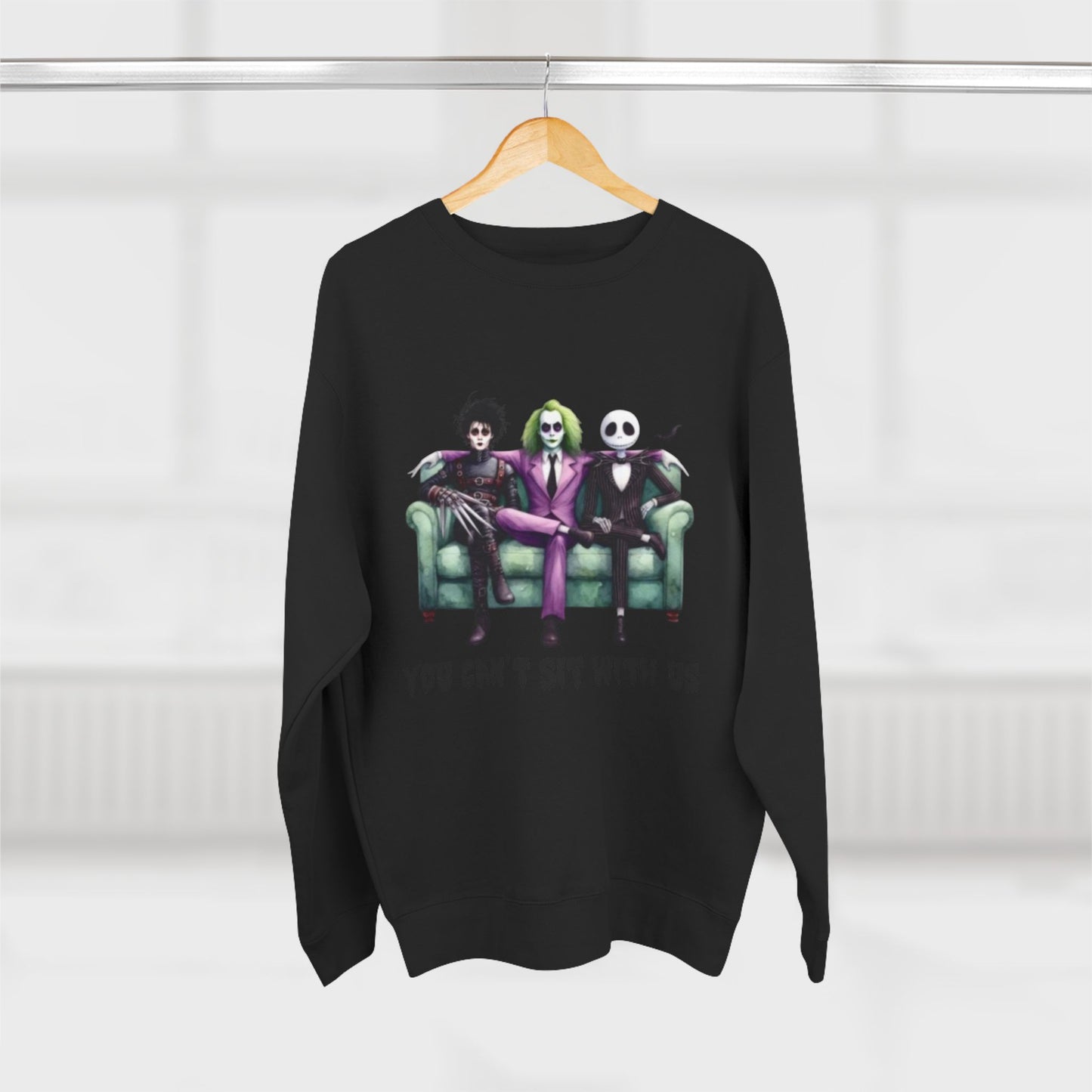 Horror Lover Sweetshirt Unisex Crewneck Sweatshirt - 'You Can't Sit With Us' Halloween Vibe, Cozy Gift for Fans, Fun Casual Wear, Perfect for Fall, Spooky [...]