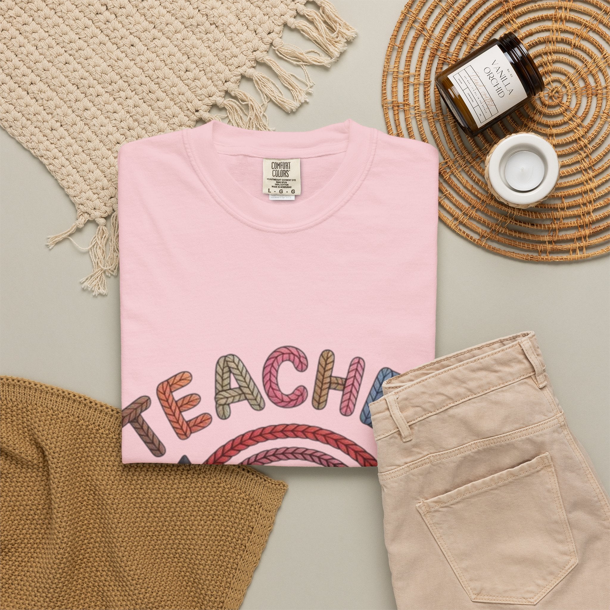 Teacher Rainbow Pencil & Apple T-Shirt — Back-to-School Gift for Educators