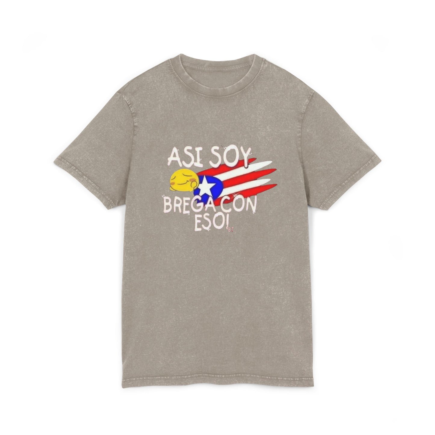 Proudly Puerto Rican Acid Washed Tee - Casual Wear, Gift for All Occasions, Summer Essential, Festival Vibes, Youthful Style