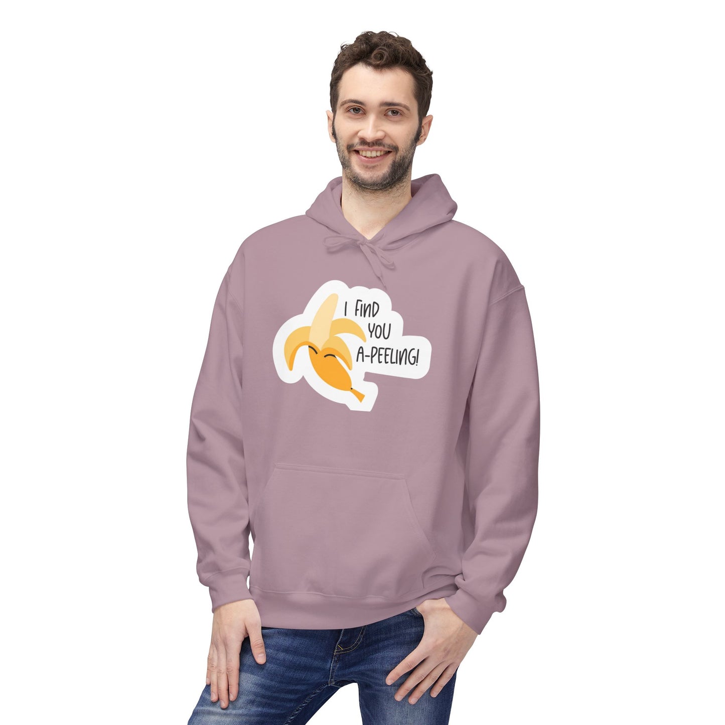 Peeling Banana Hoodie  "I Found You (Peeling)" Cute Fruit Pun Pullover