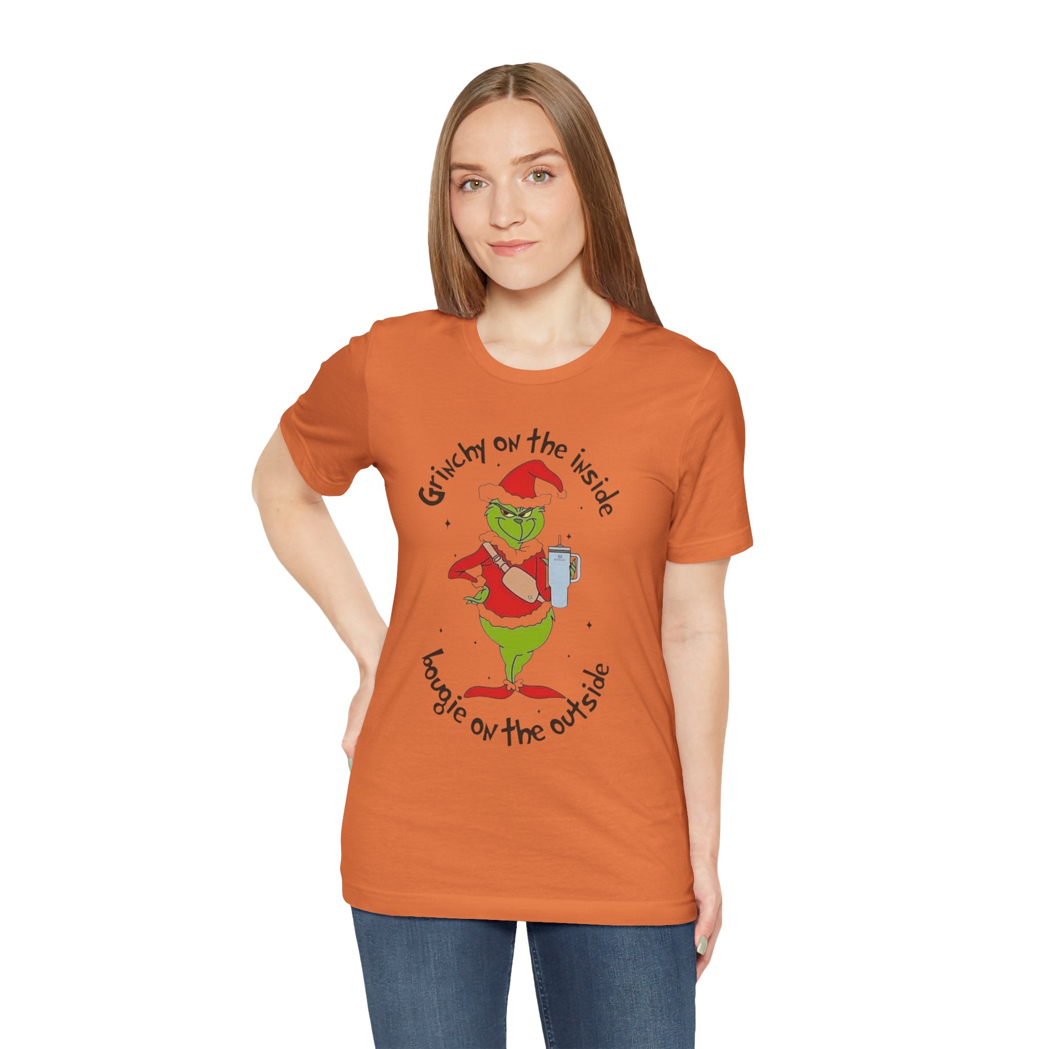 Grinch-Inspired Holiday Tee: 'Grinchy on the Inside, Boogie on the Outside'
