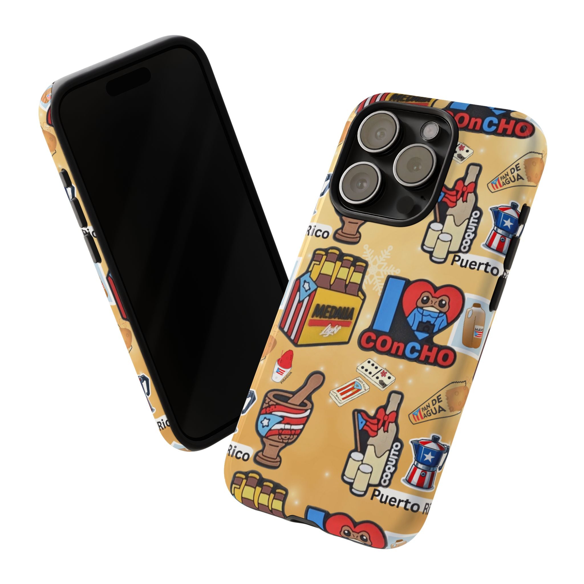 Puerto Rico Sticker Collage Tough Case  ‘I  Concho’ Pattern Phone Case