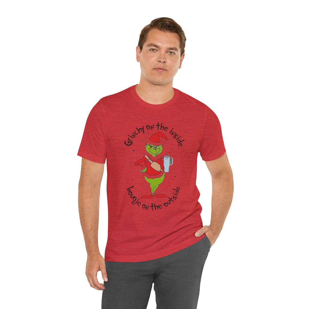 Grinch-Inspired Holiday Tee: 'Grinchy on the Inside, Boogie on the Outside'