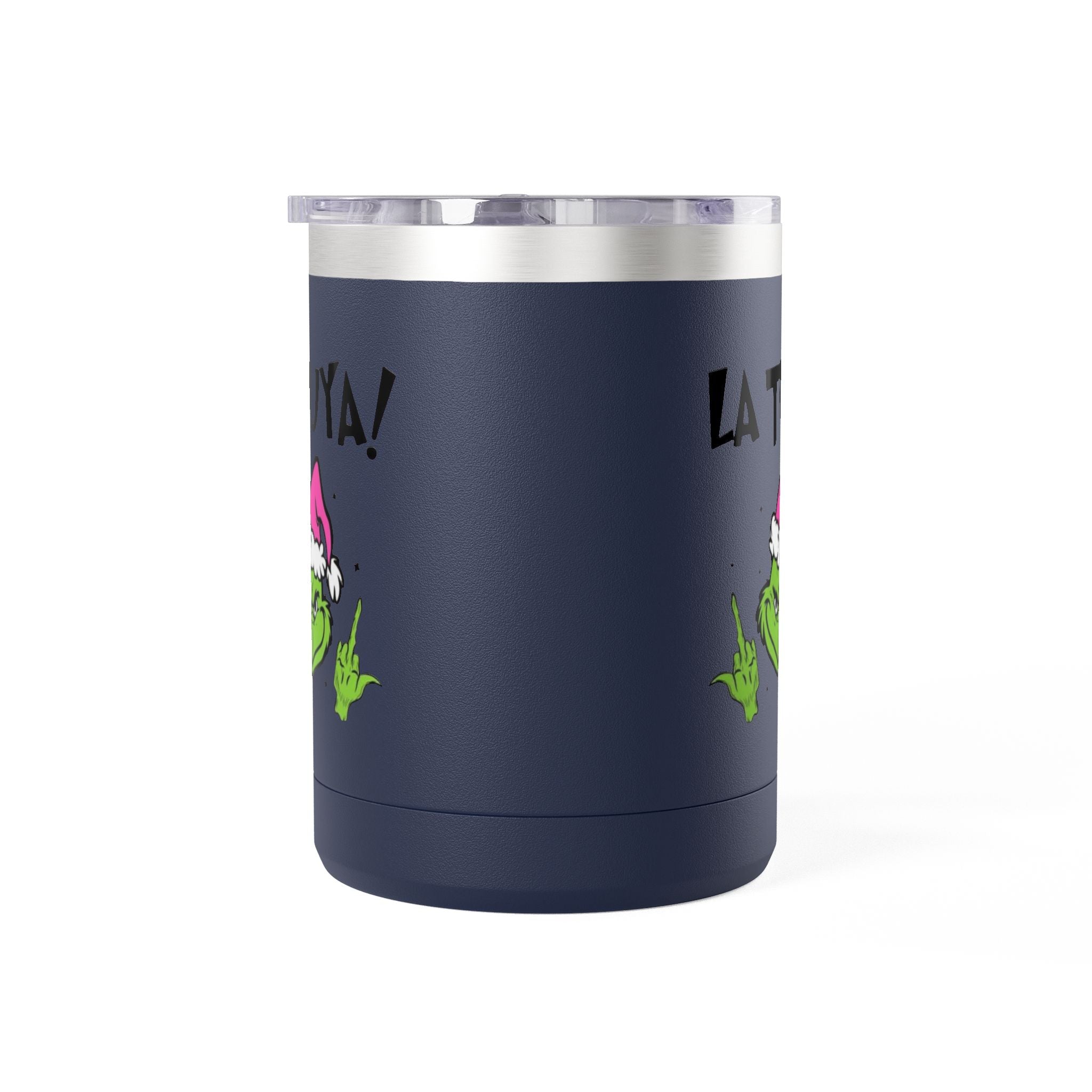 Holiday Grinch Coffee Mug Tumbler - 15oz Vaso / Taza de Acero Inoxidable – Diseño Navideño