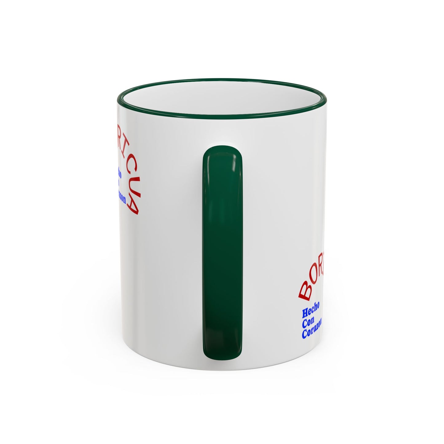 Puerto Rico Flag Heart Accent Rim Mug — Patriotic Coffee Cup (11oz/15oz)