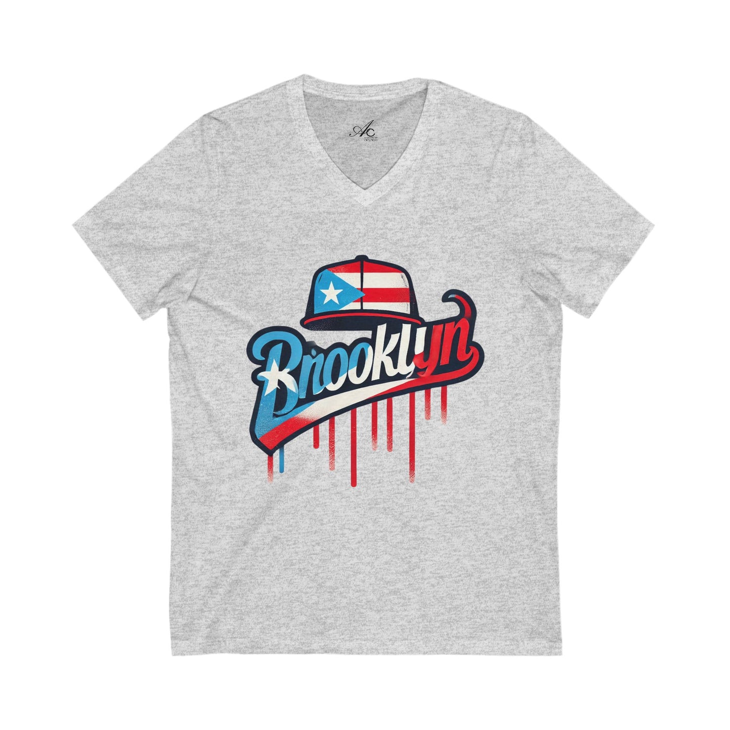 🗽🇵🇷 New Yorican and Proud Brooklyn V-Neck Tee, Casual Summer Shirt,Perfect for Travel, Brooklyn Pride, Gift Idea