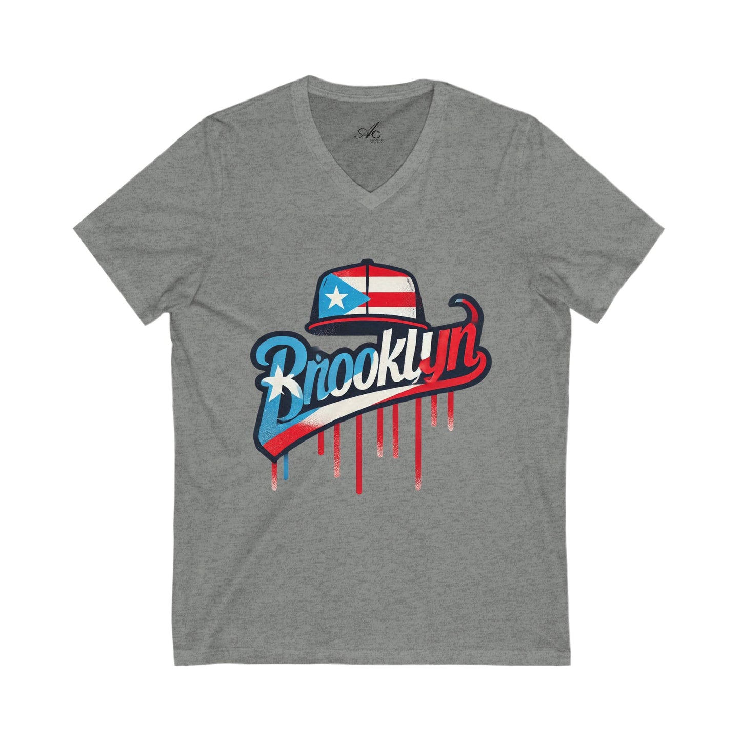 🗽🇵🇷 New Yorican and Proud Brooklyn V-Neck Tee, Casual Summer Shirt,Perfect for Travel, Brooklyn Pride, Gift Idea