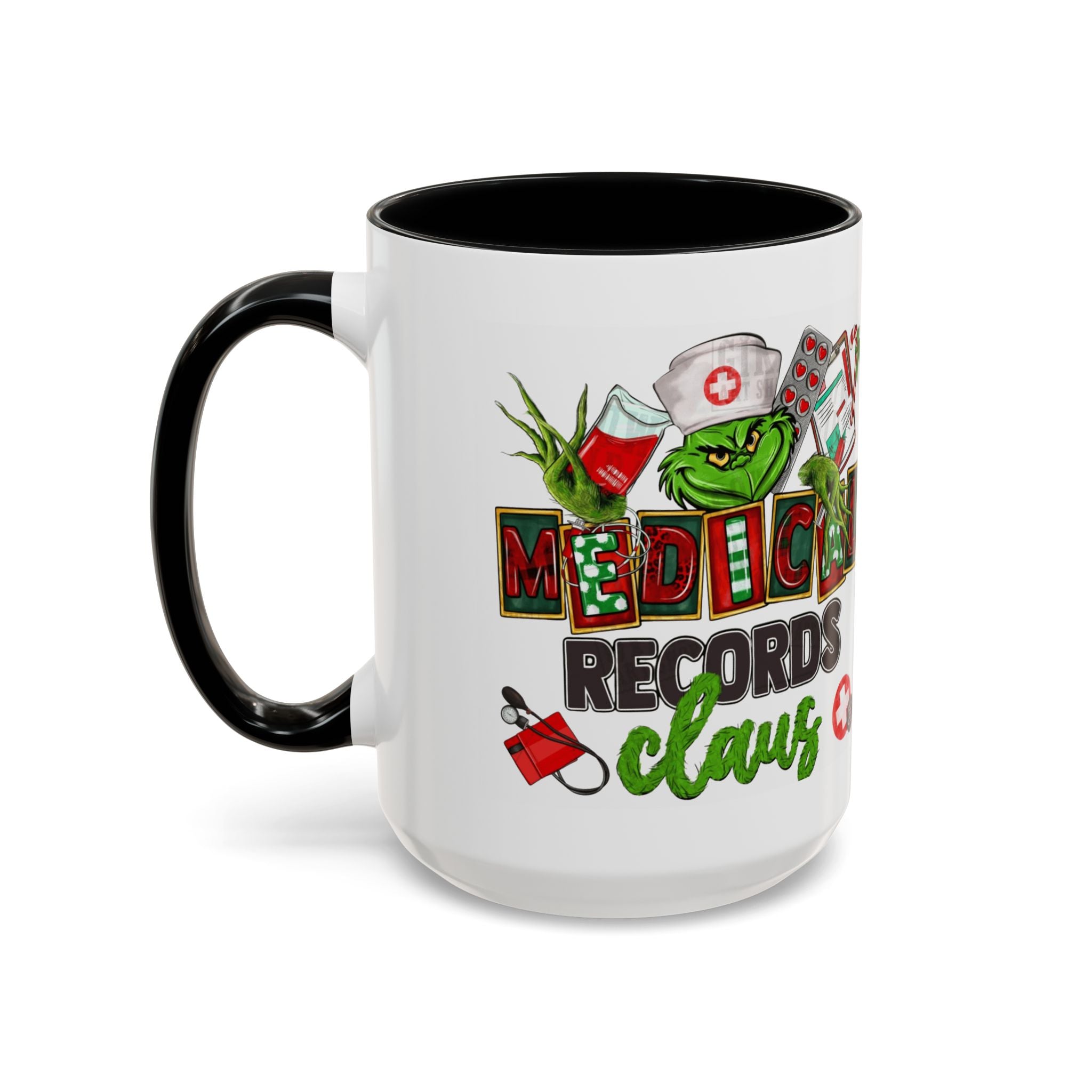 Medical Records Claus Coffee Mug — Funny Holiday Nurse & Medical Staff Gift (11/15oz) Medical Christmas Mug,