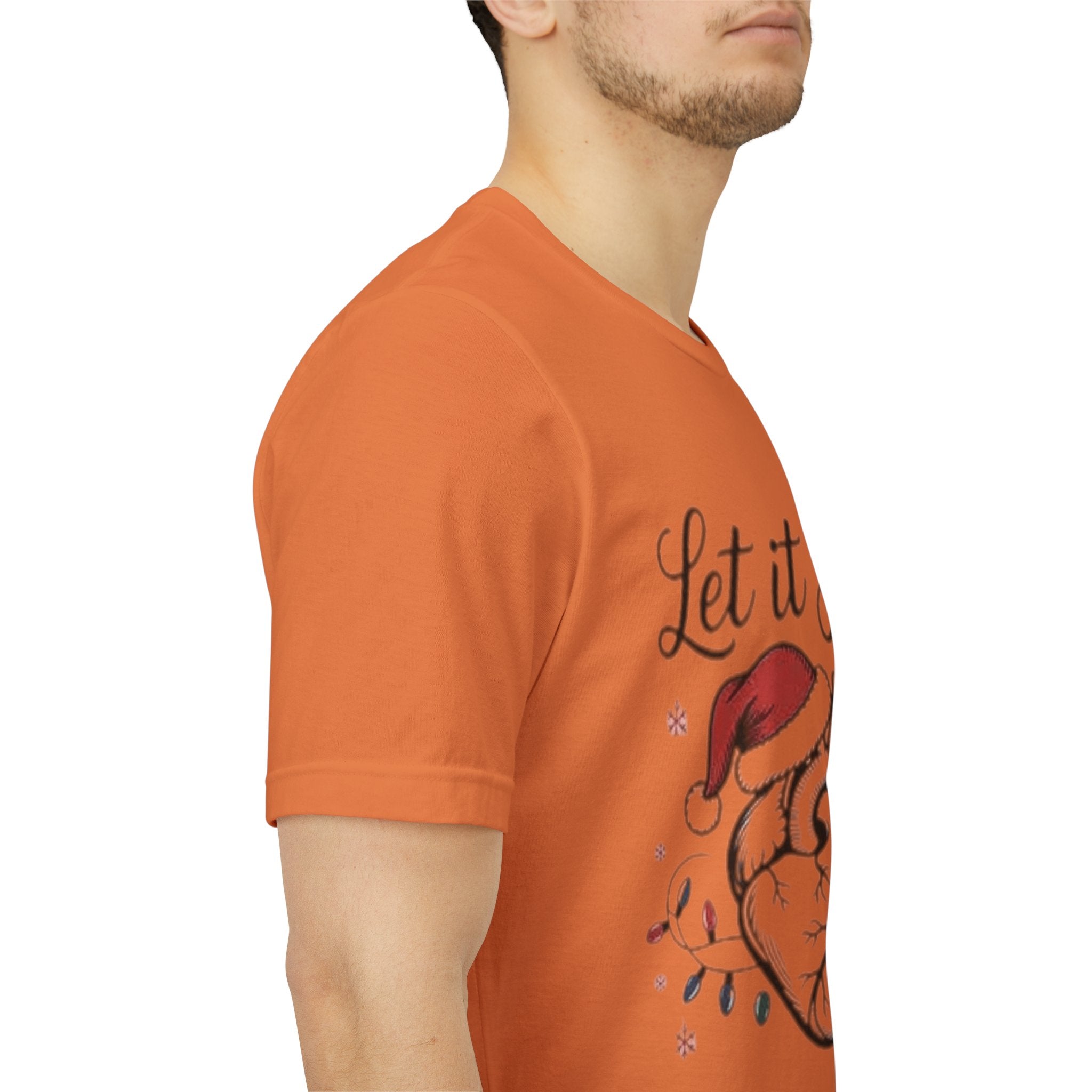 Let It Flow Heart Tee  Christmas Anatomical Heart Shirt