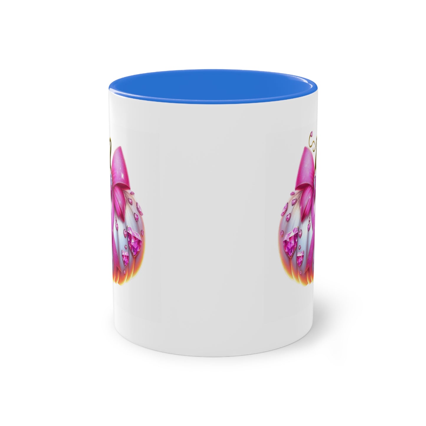 Vibrant Two-Tone Coffee Mug with Floral Design - Perfect Gift for Nature Lovers
