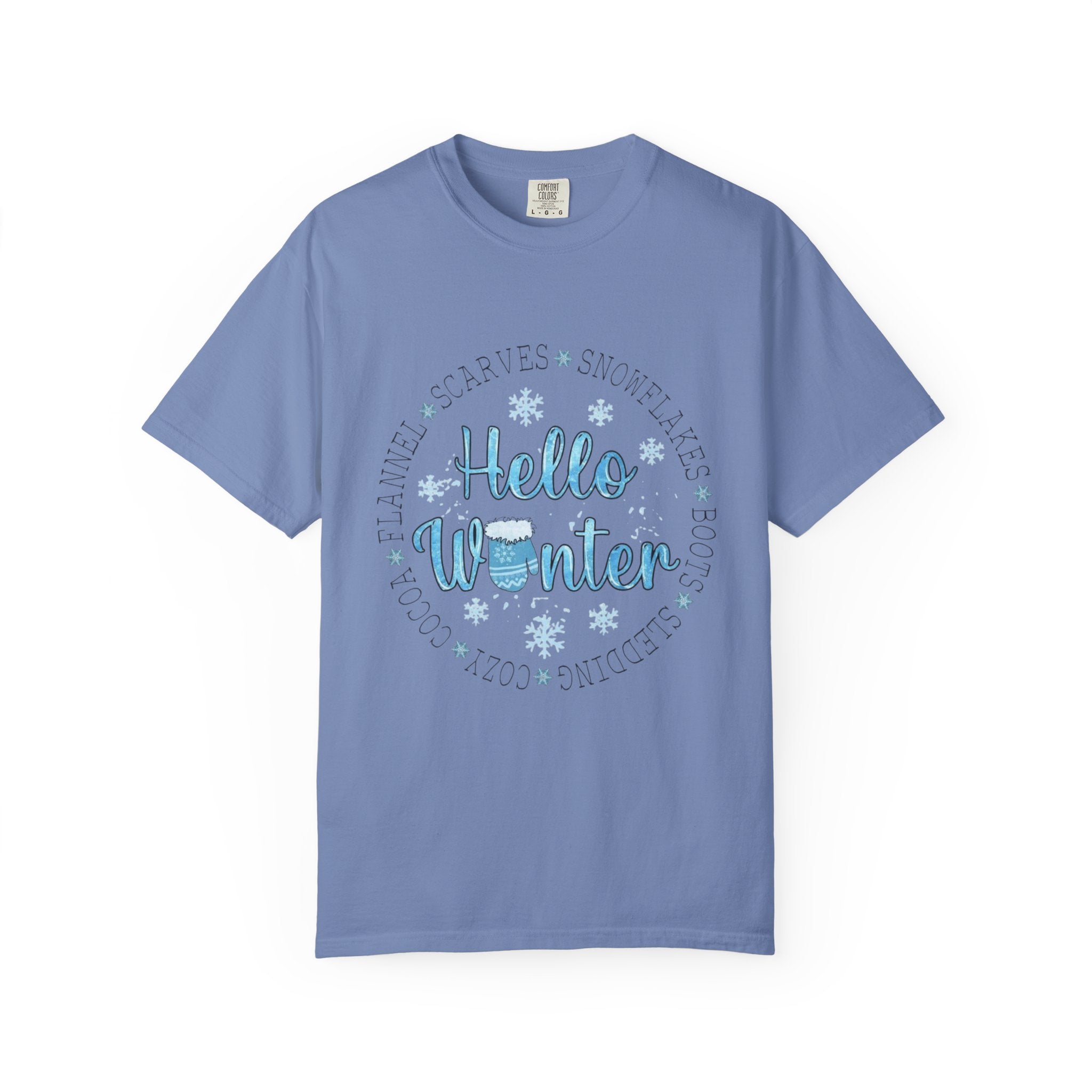 Hello Winter T‑Shirt  Cozy Snowflake Holiday Tee Christmas T-Shirts and Sweatshirts Collection