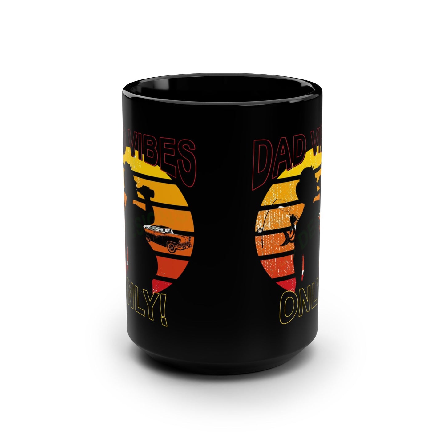 Retro Dad Vibes Only Mug Fun Gift for Dads Cool Coffee Mug Perfect for Father's Day