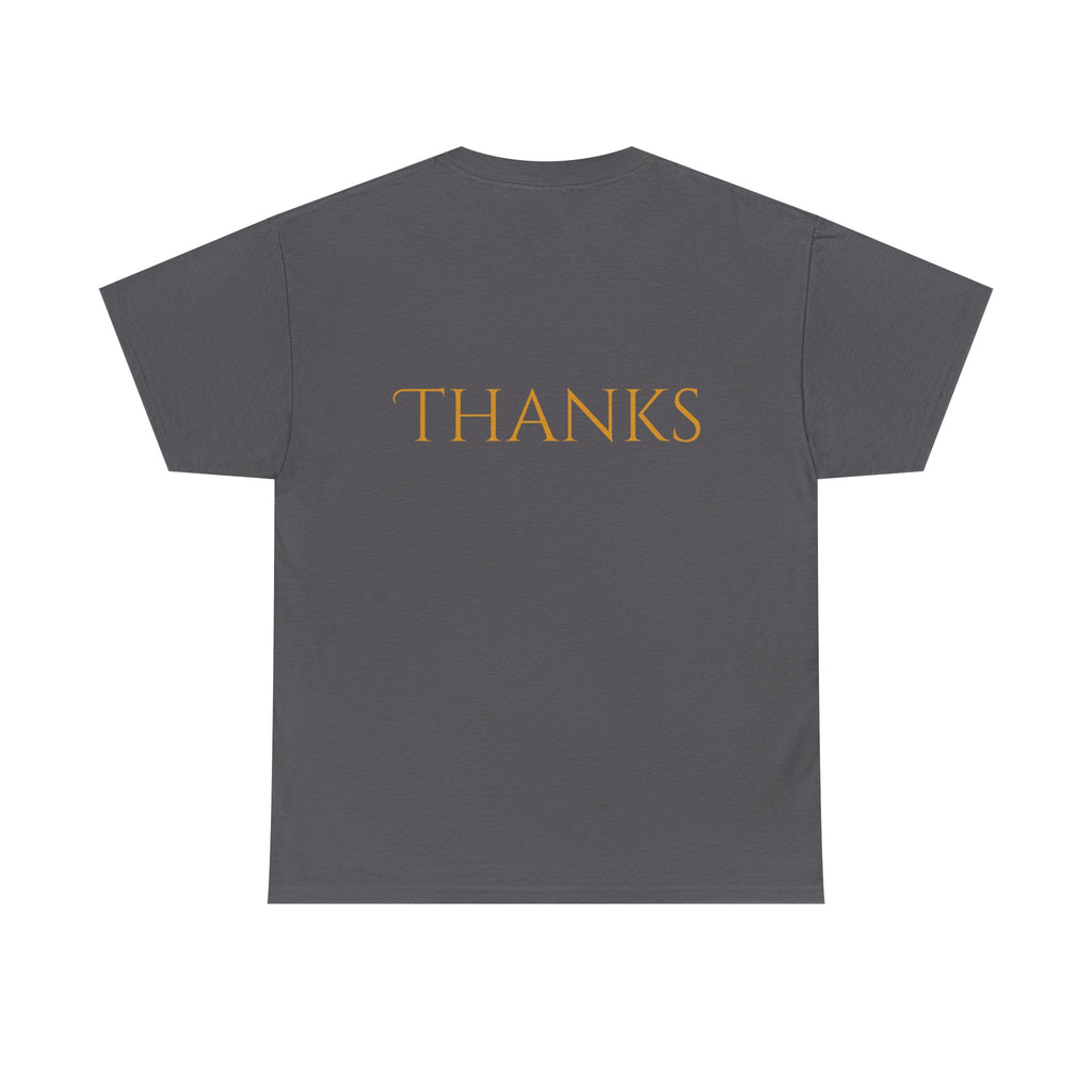 Give Thanks Tee Thanksgiving Graphic T-Shirt with Rustic Bow Design