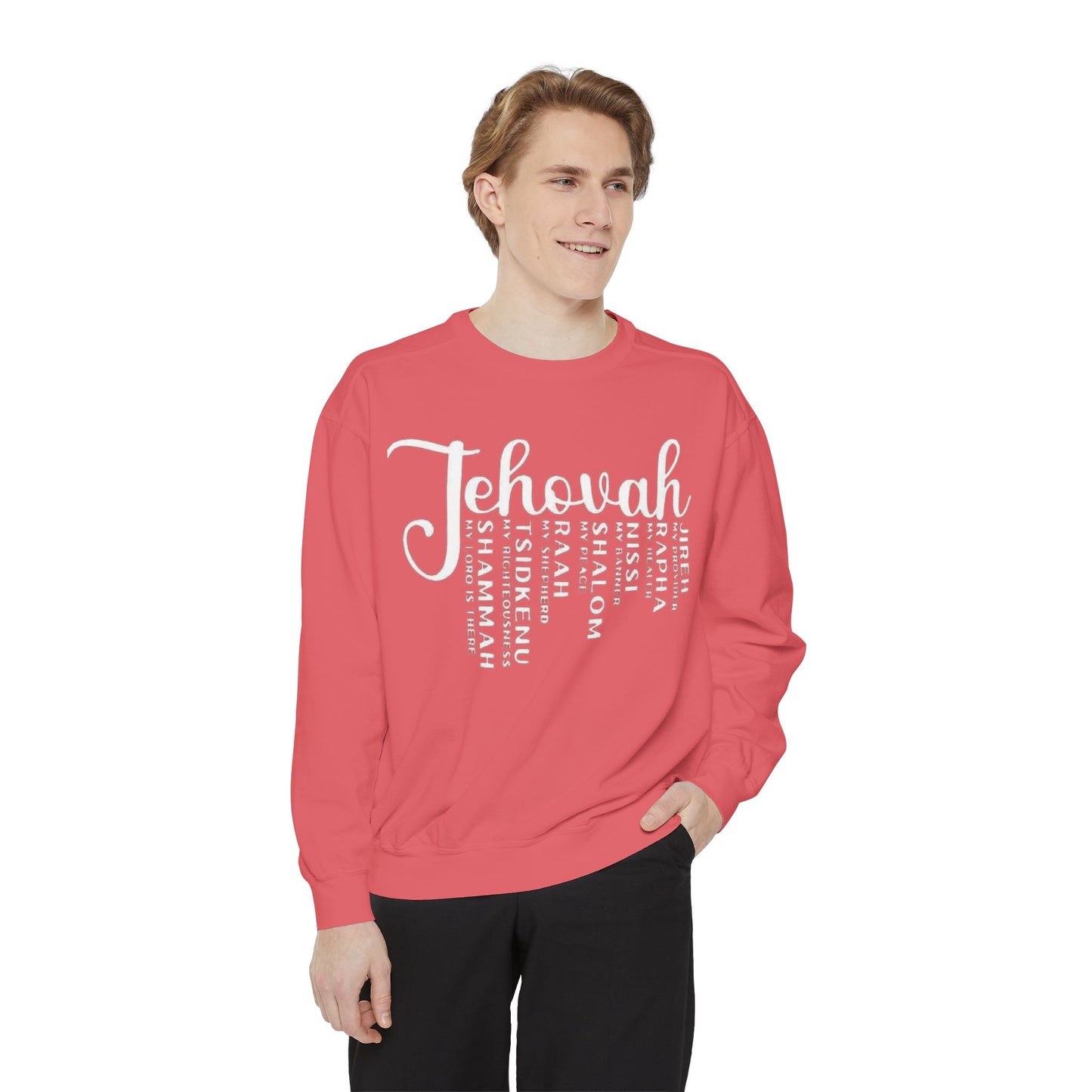Jehovah Names Sweatshirt  Christian Faith Scriptural Names Pullover