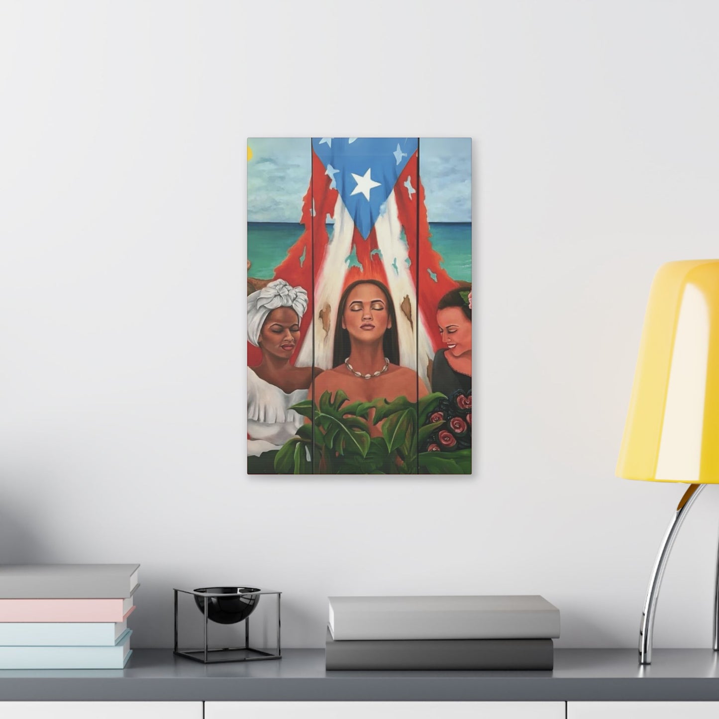 Capturing the Heart and Soul of Puerto Rican Art, Ethnic Canvas Print, Gift for Art Lovers, Beach-Themed Artwork