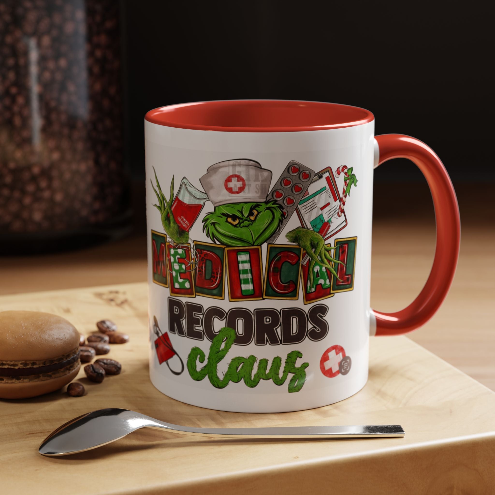 Medical Records Claus Coffee Mug — Funny Holiday Nurse & Medical Staff Gift (11/15oz) Medical Christmas Mug,