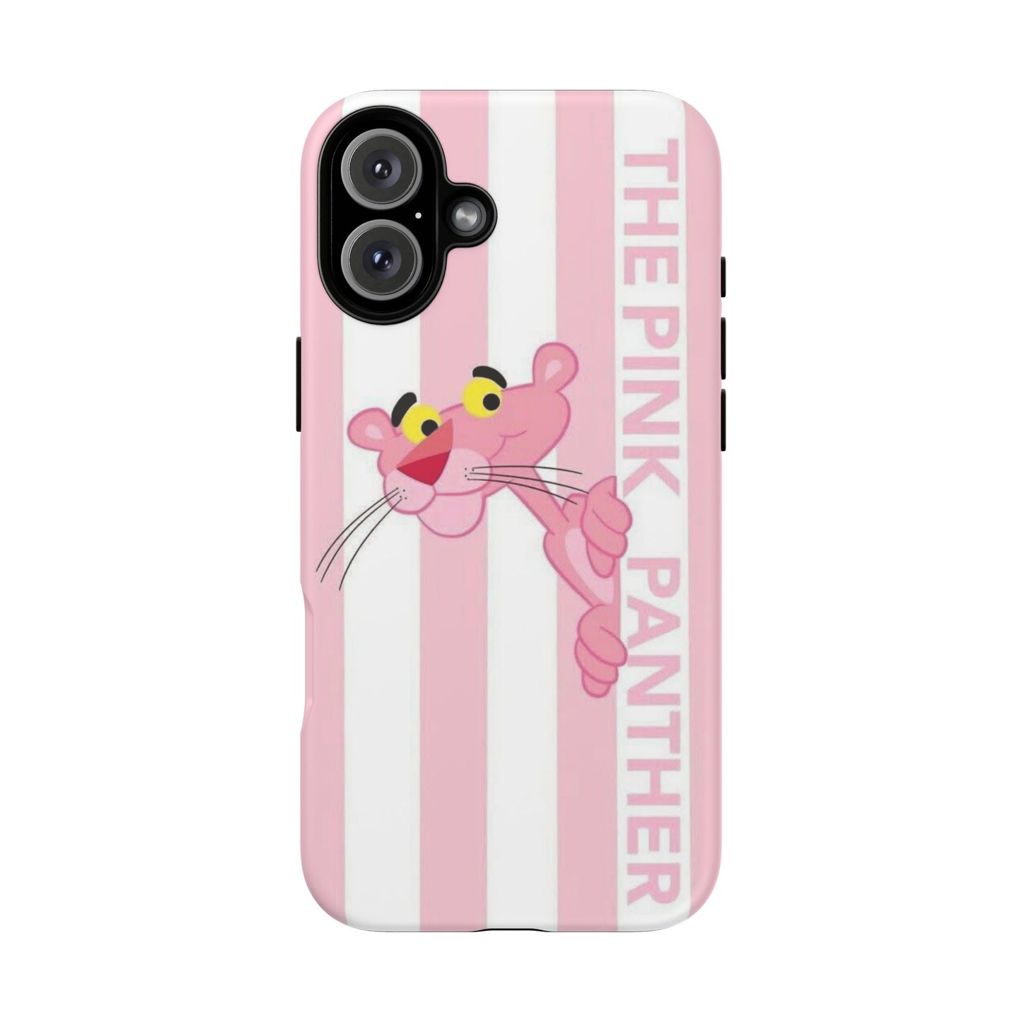 Pink Panther Tough Case Retro Striped Phone Case with "The Pink Panther" Design