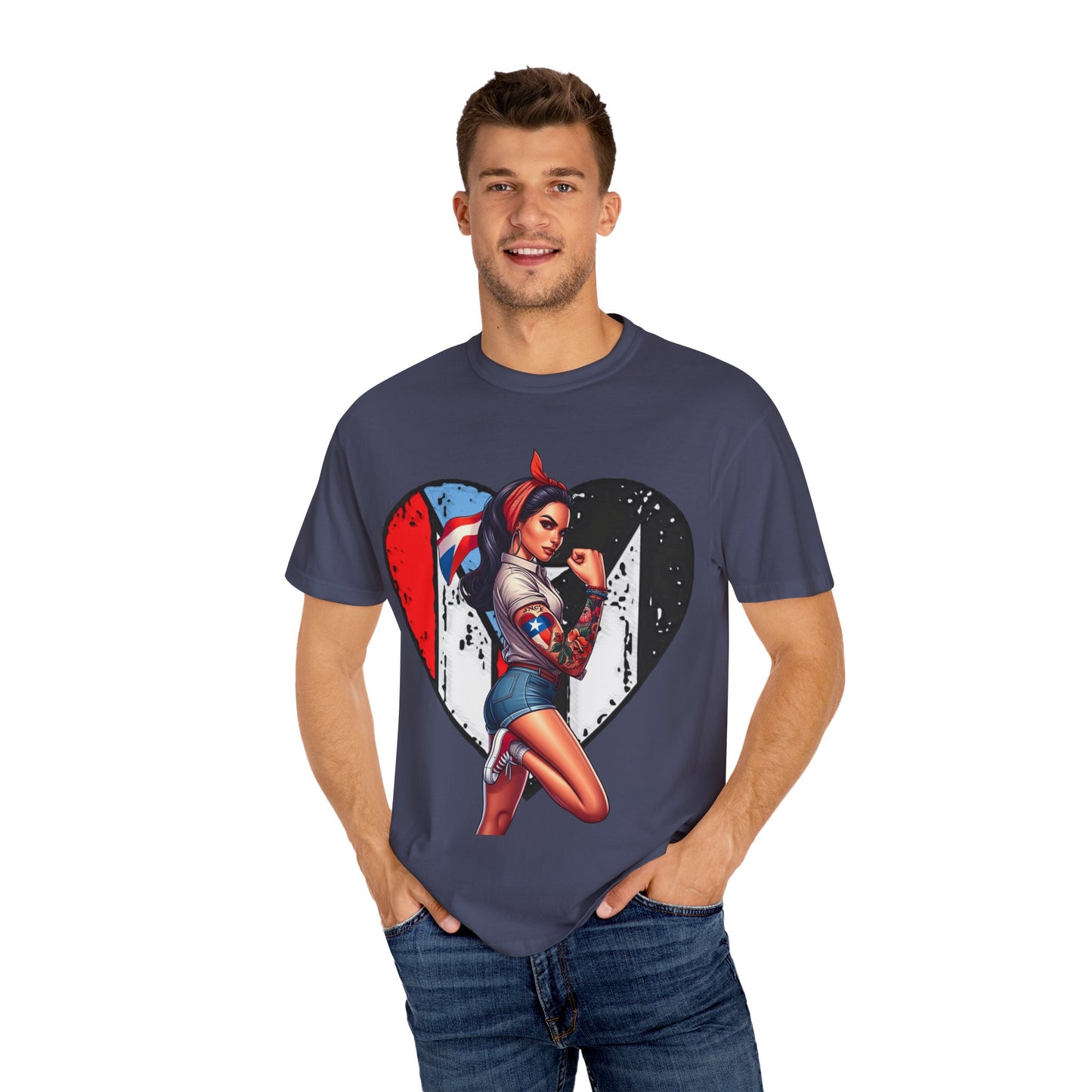 Puerto Rico Mi Amor Journal of Heritage & Heart Unisex Garment-Dyed T-shirt