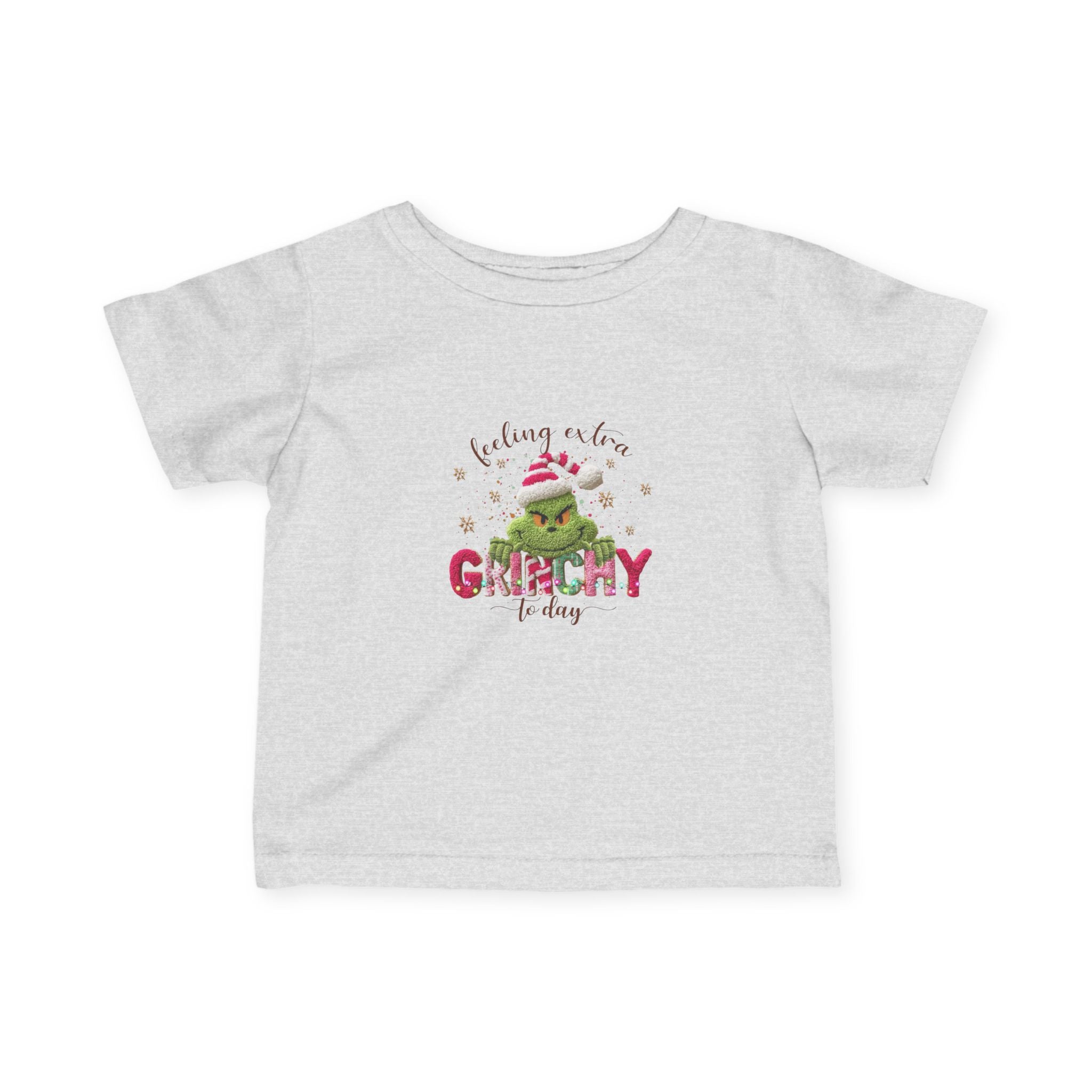 Infant Tee - "Feeling a Little Grinchy Today" Cute Baby Christmas Shirt