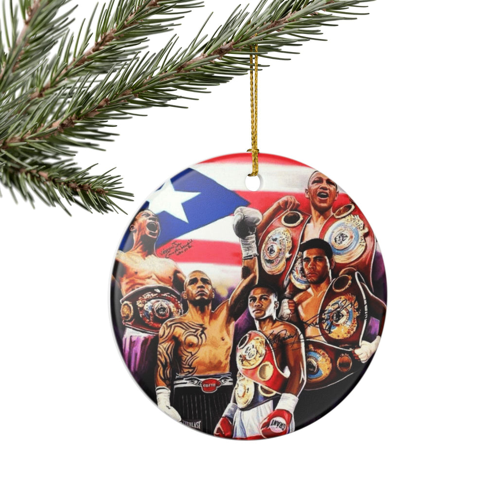 Copy of Boxing Champions Ceramic Ornament  Puerto Rican Pride Boxing Belt Artwork