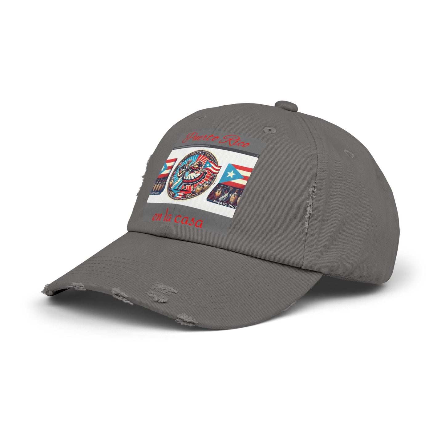 Puerto Rico Pride Distressed Cap, Unisex Baseball Cap, Travel Hat, Gift for Him or Her, Caribbean Spirit, Summer Fashion