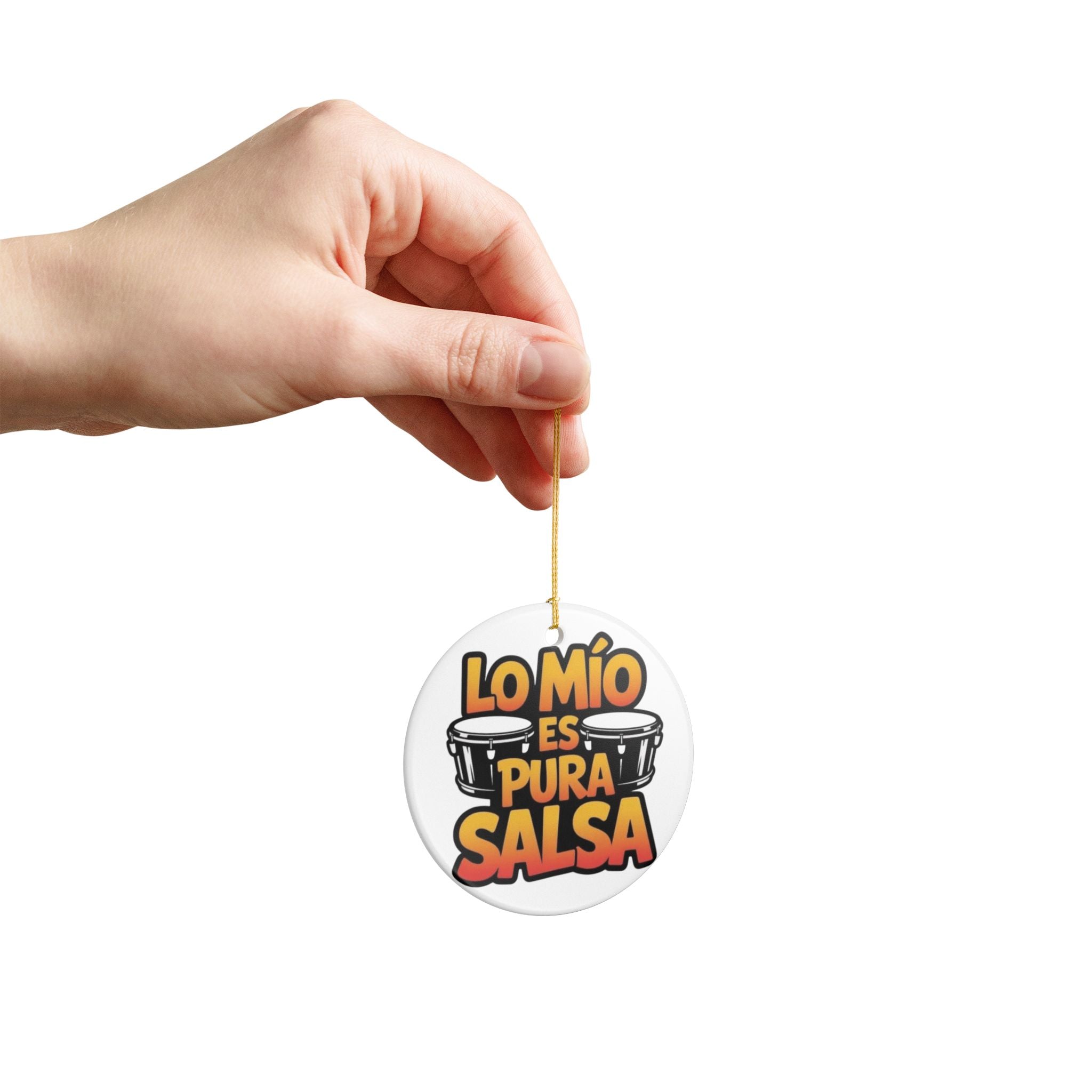 Salsa Music Ceramic Ornament - 'Lo Mío Es Pura Salsa' Decorative Piece  Puerto Rico