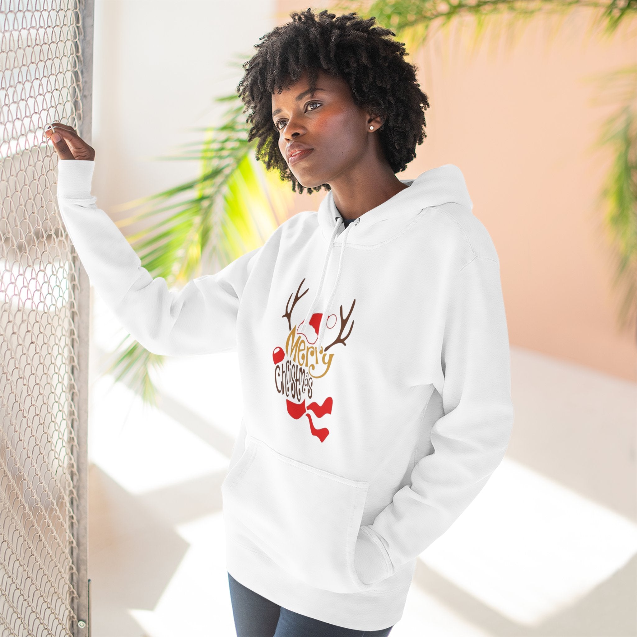 Holiday Apparel | Christmas Tees & Sweatshirts with Festive Quotes Merry Christmas Fleece Hoodie