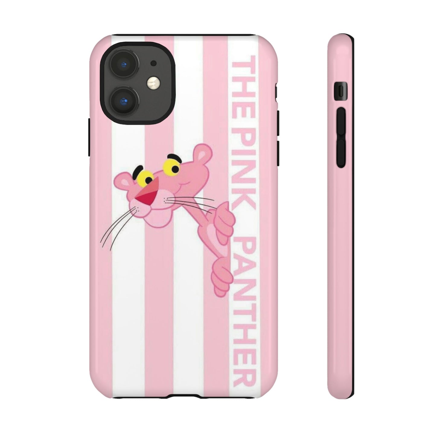 Pink Panther Tough Case Retro Striped Phone Case with "The Pink Panther" Design